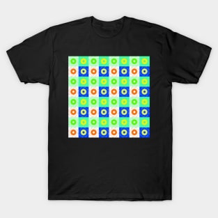 Flowers in colorful squares T-Shirt